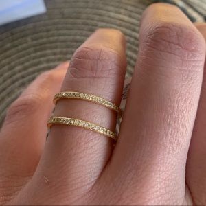 Gold Plated Double Band Ring